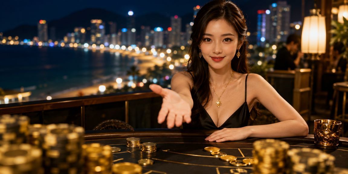 Khung cảnh biển Nha Trang gợi nhớ bầu không khí casino sang trọng trong sảnh baccarat trực tuyến